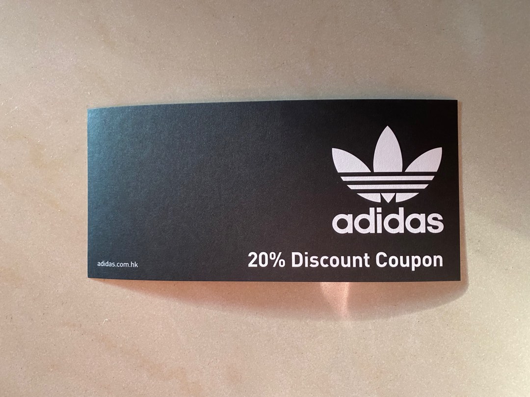 kraam Indirect hun Adidas 20% 八折coupon, 門票＆禮券, 兌換券- Carousell