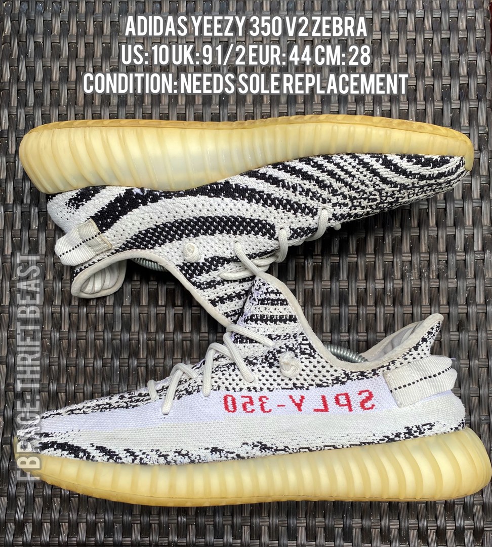 Yeezy zebra cheap yellow sole