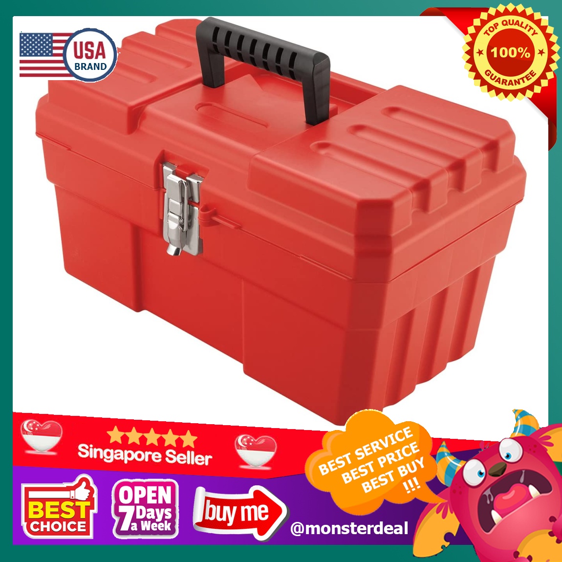 AkroMils 09514 ProBox 14Inch Plastic Toolbox for Tools, Hobby or