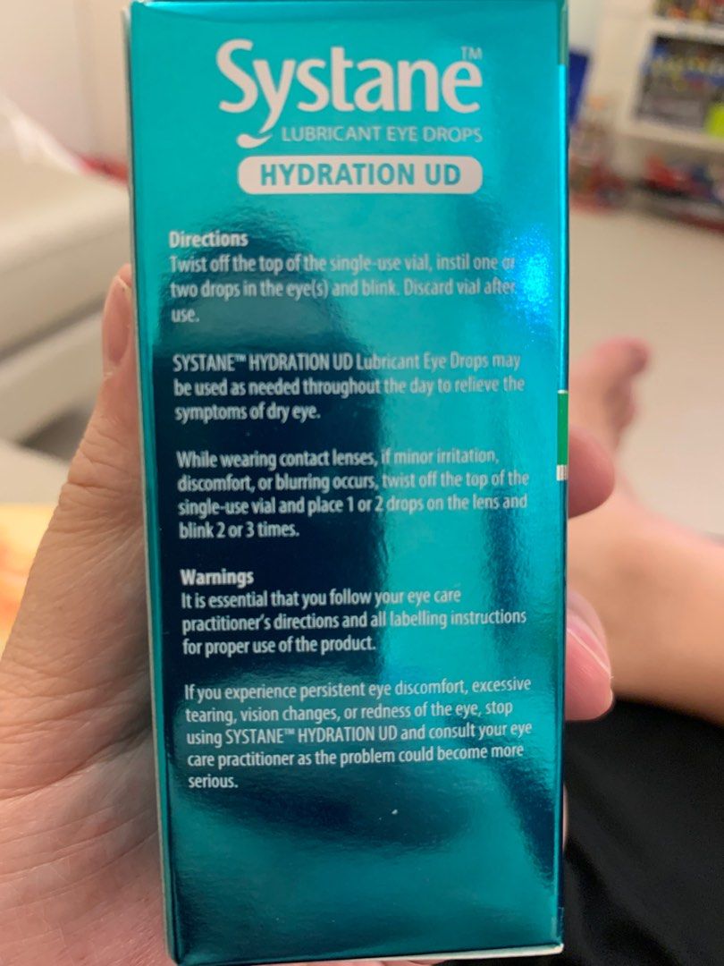 Alcon systane lubricant eye drops hydration ud 30 vials made in France