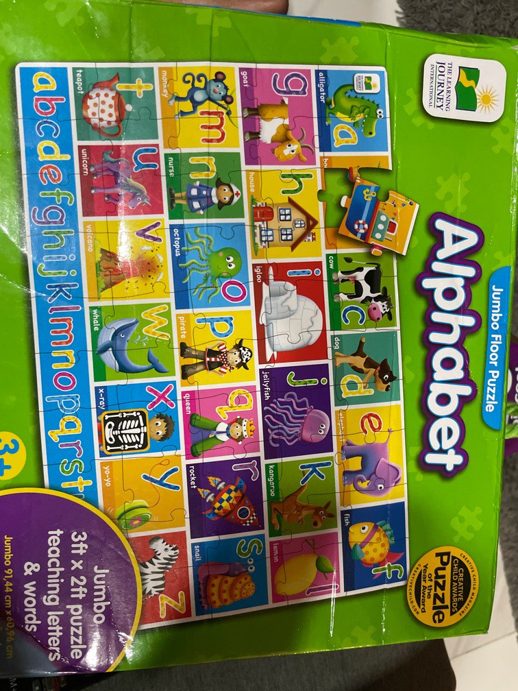 Alphabet jumbo floor puzzle, Hobbies & Toys, Toys & Games on Carousell