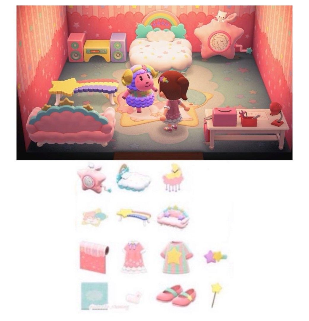 Animal Crossing Sanrio Furnitures Set, Video Gaming, Gaming Accessories