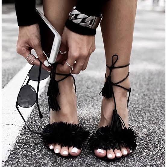 Aquazzura wild thing clearance black