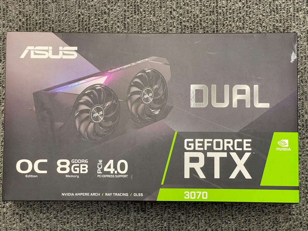 極新淨Asus rtx 3070 dual oc 8GB, 電腦＆科技, 桌上電腦- Carousell