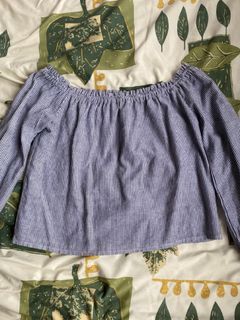 Authentic Brandy Melville pinstriped off the shoulder top