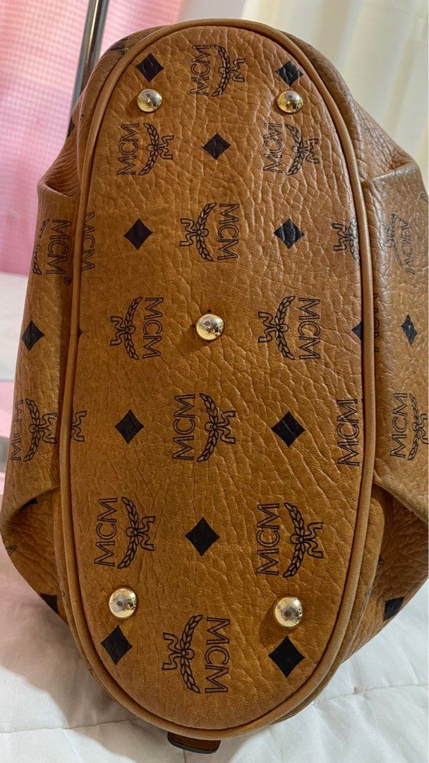 Authentic MCM Cognac Hobo Bag, Luxury, Bags & Wallets on Carousell