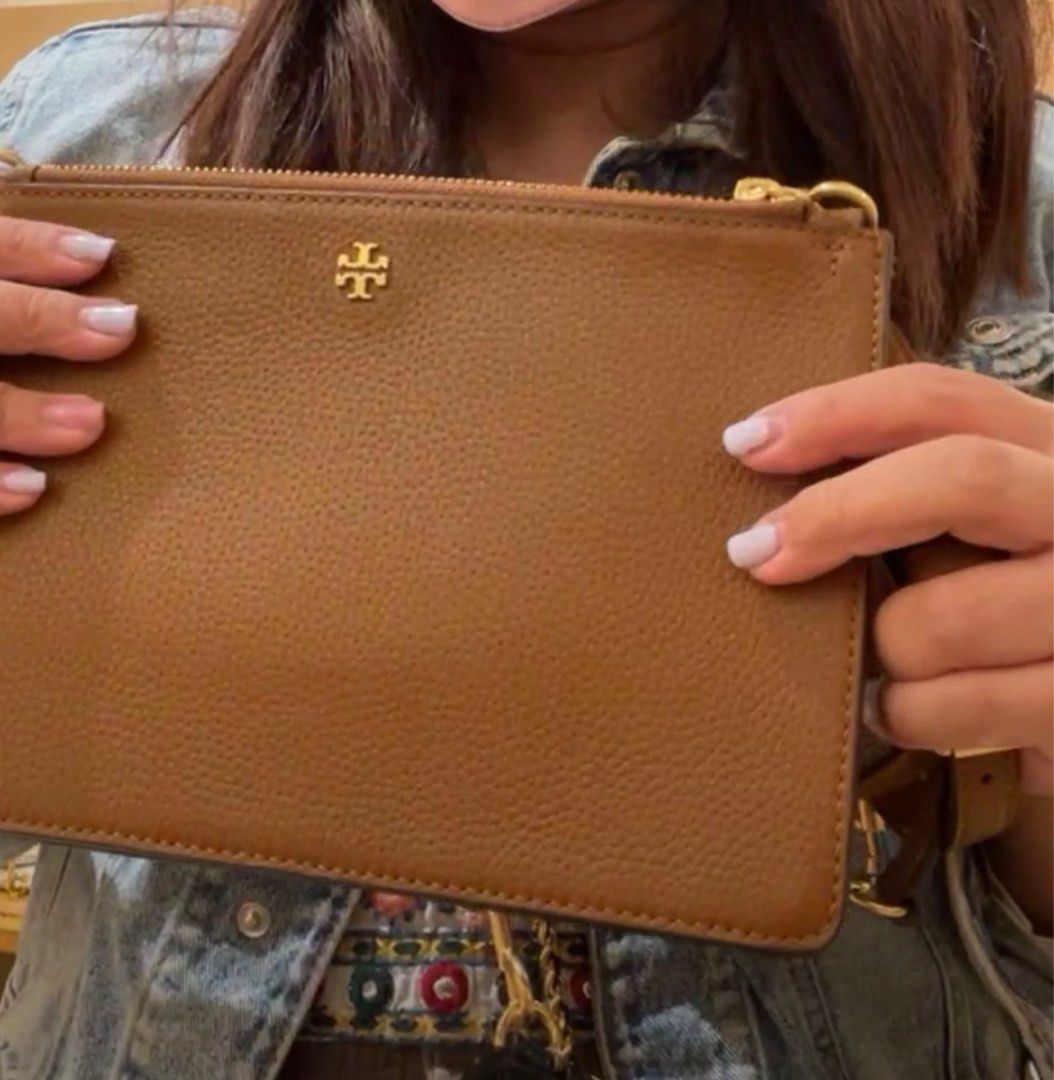 Authentic tory burch blake double zip slim sling bag 87989, Women's