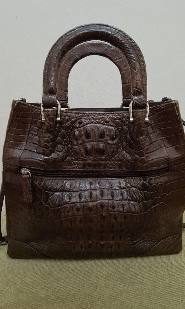 Authentic real crocodile skin bag, Luxury, Bags & Wallets on Carousell