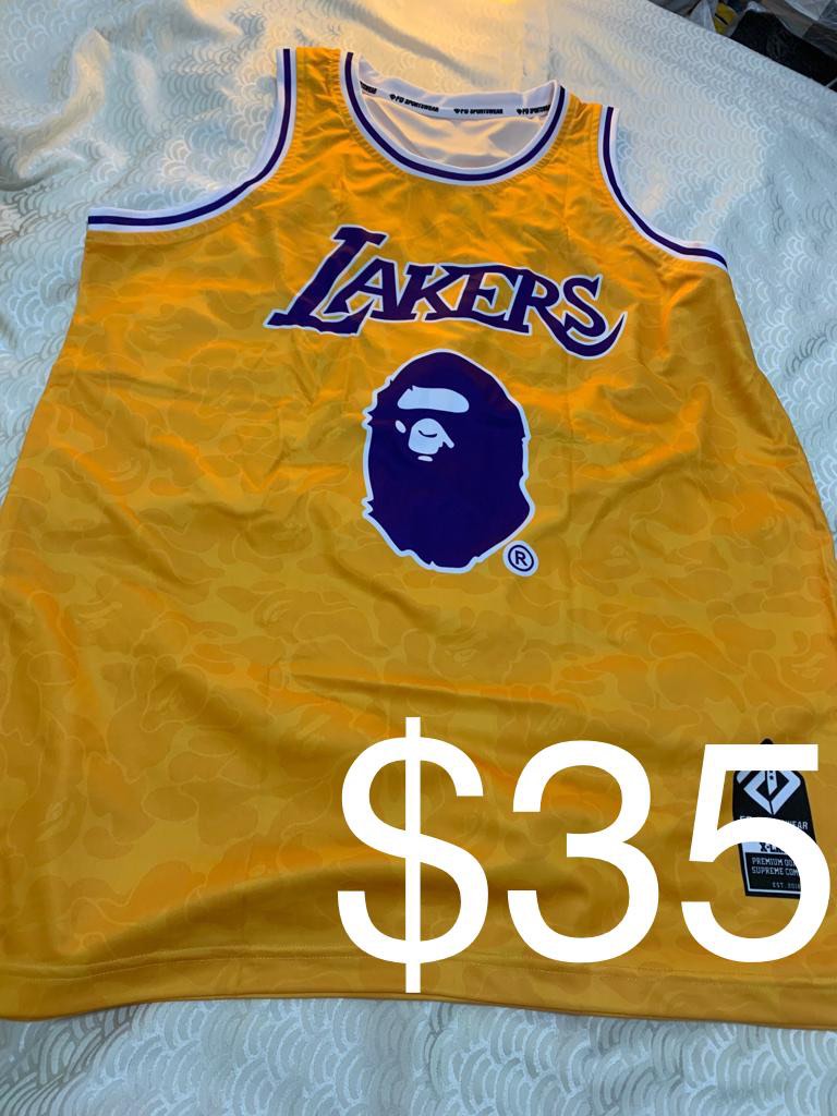 LAKERS BASKETBALL NBA HIGH QUALITY BAPE jersey