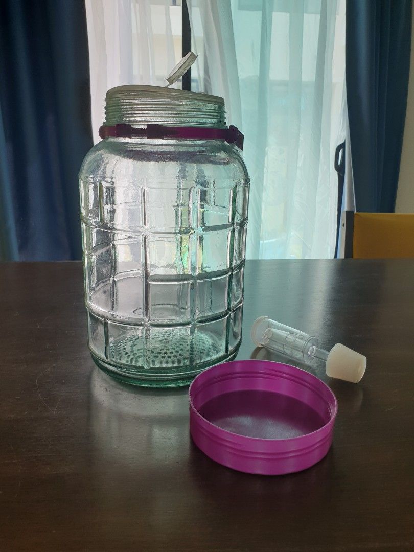 Big glass jar with lid 5L, TV & Home Appliances, Kitchen Appliances