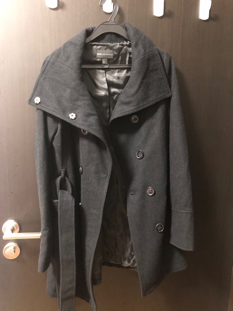Black wool winter coat from Mango Women s Fashion Coats Jackets