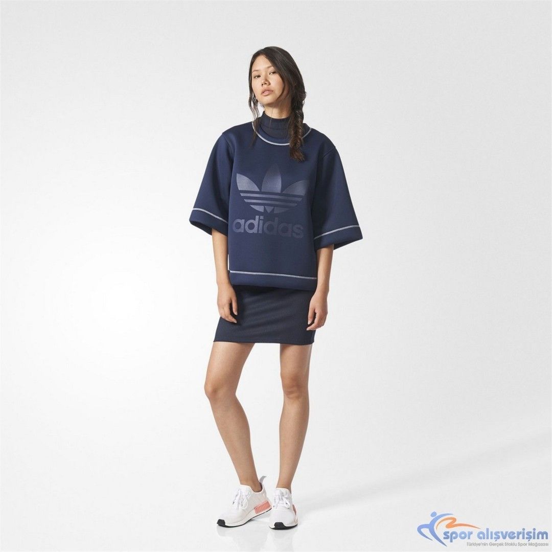 BN Adidas Original Sweatshirt Navy Blue Women s Fashion