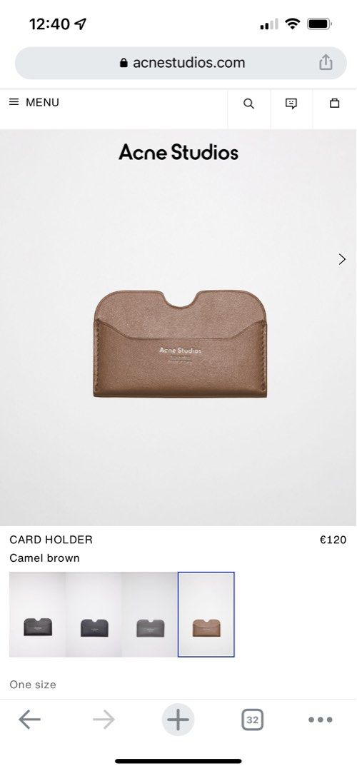 Acne Studios – Folded Card Holder Red - One Size