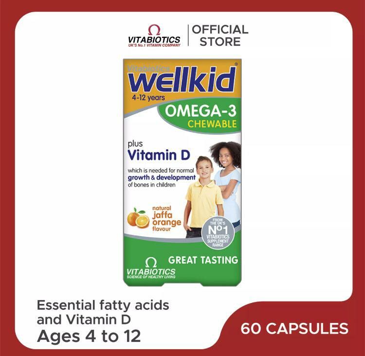 [BNIB] Wellkid Omega3 plus Vitamin D, Health & Nutrition, Health