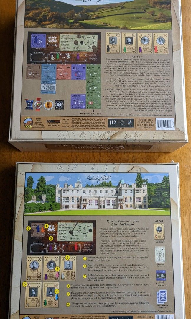 [BNIS] Obsession board game + Upstairs, Downstairs expansion, Hobbies