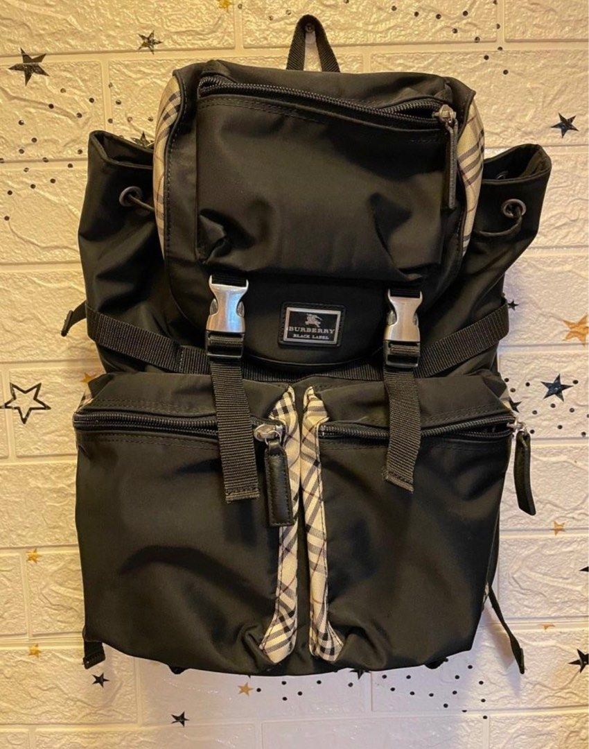 Burberry black deals label backpack