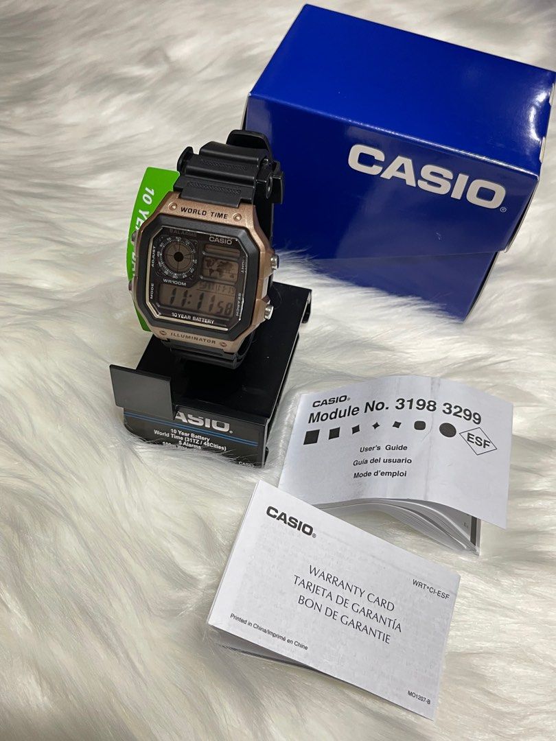 Casio world time 10 year battery top