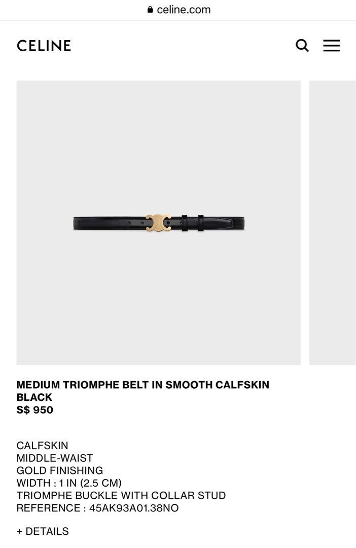 Celine's Triomphe Belt Is So In Demand, and I Understand Why