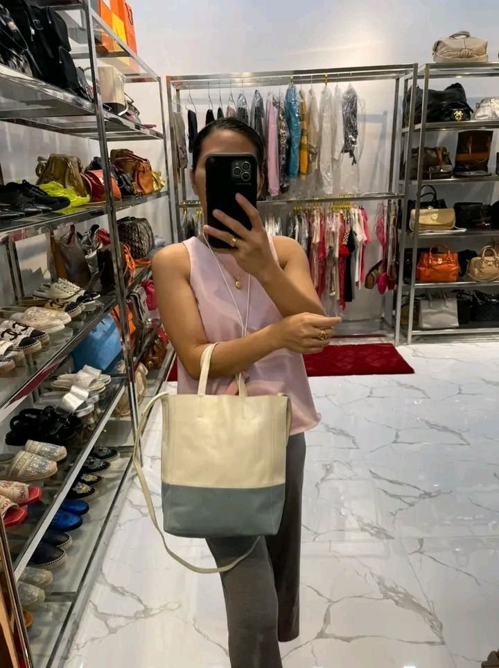 Celine bicolor shop cabas