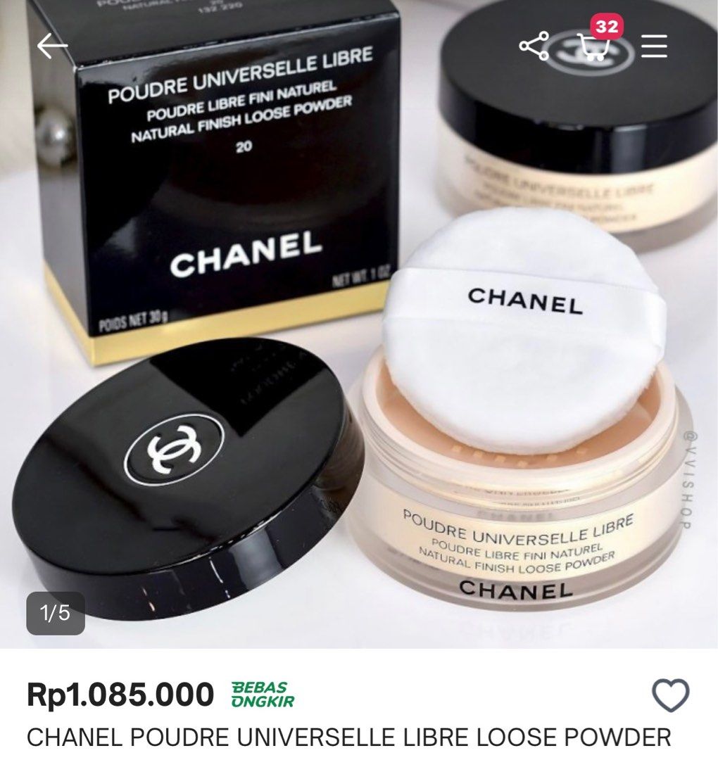 Chanel loose powder, Kesehatan & Kecantikan, Rias Wajah di Carousell