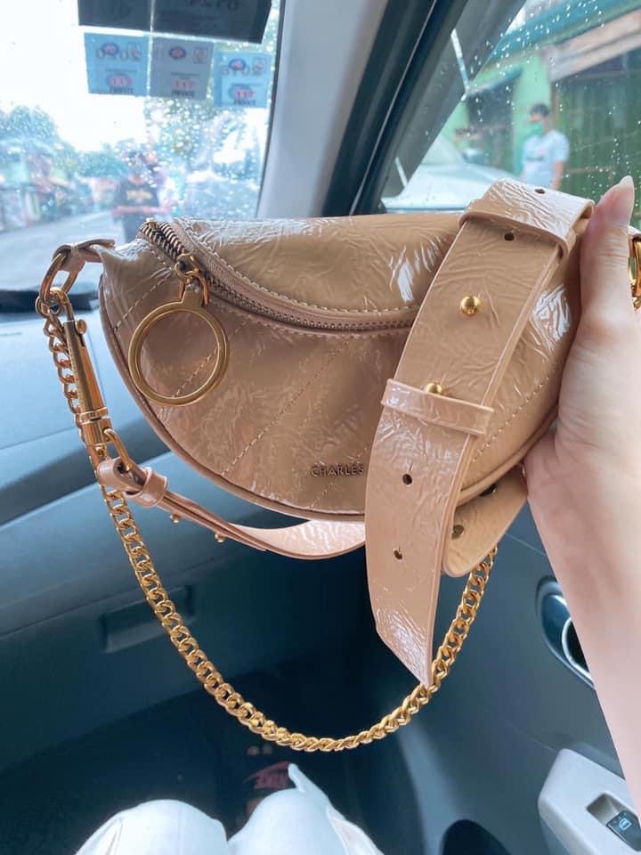 Charles and keith sales half moon crossbody bag