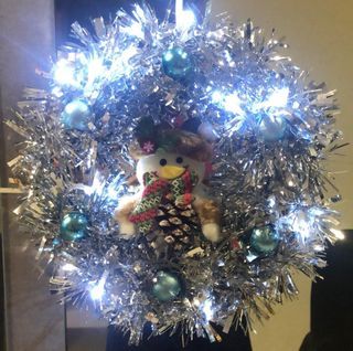 DIY Christmas wreath with lighting  24cm diameter ( pre order brand new)