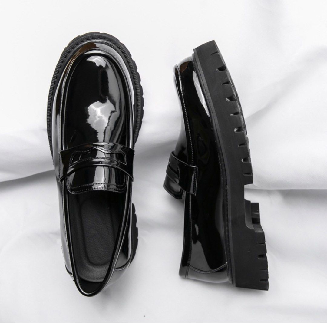 mens chunky penny loafers