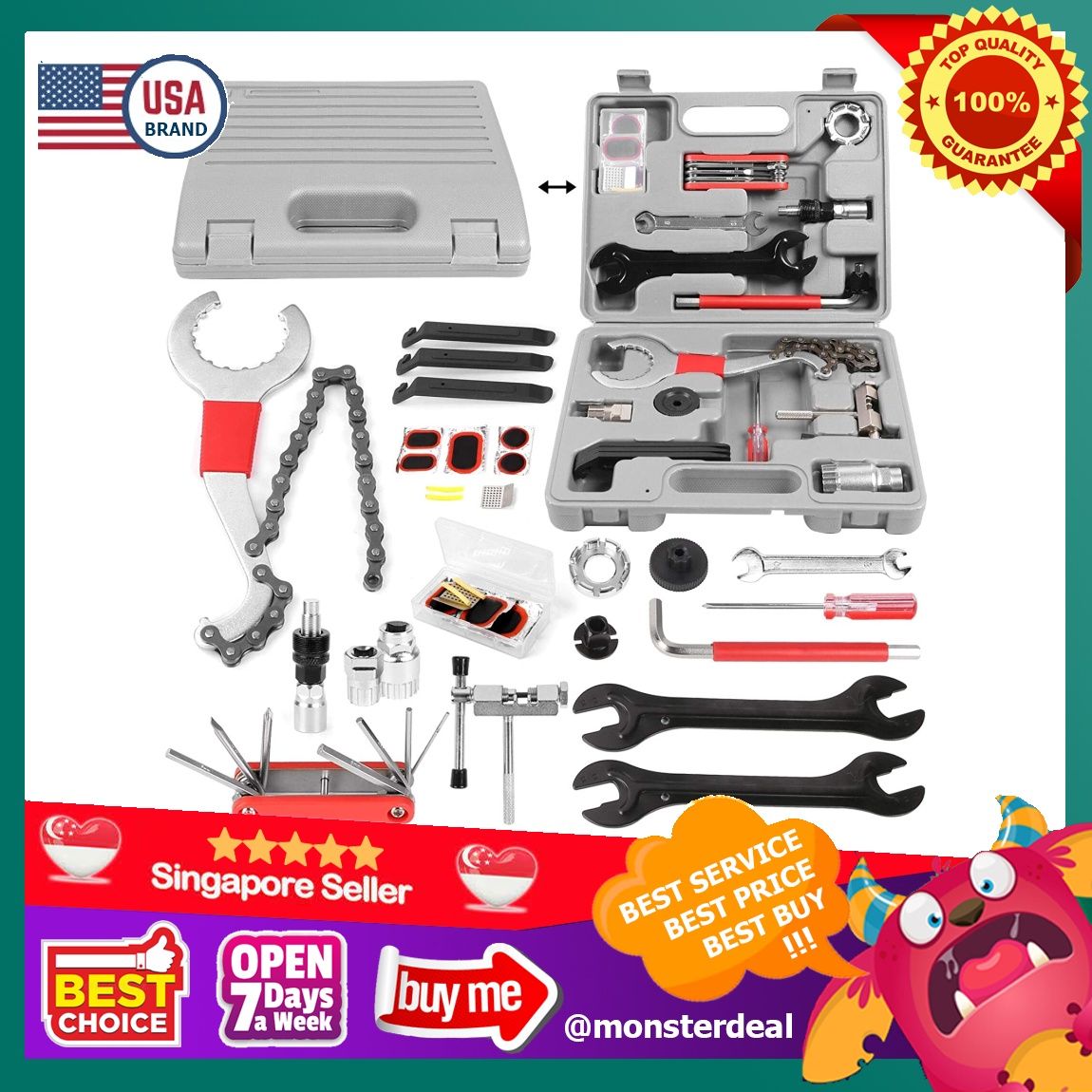 Bike maintenance tool set clearance