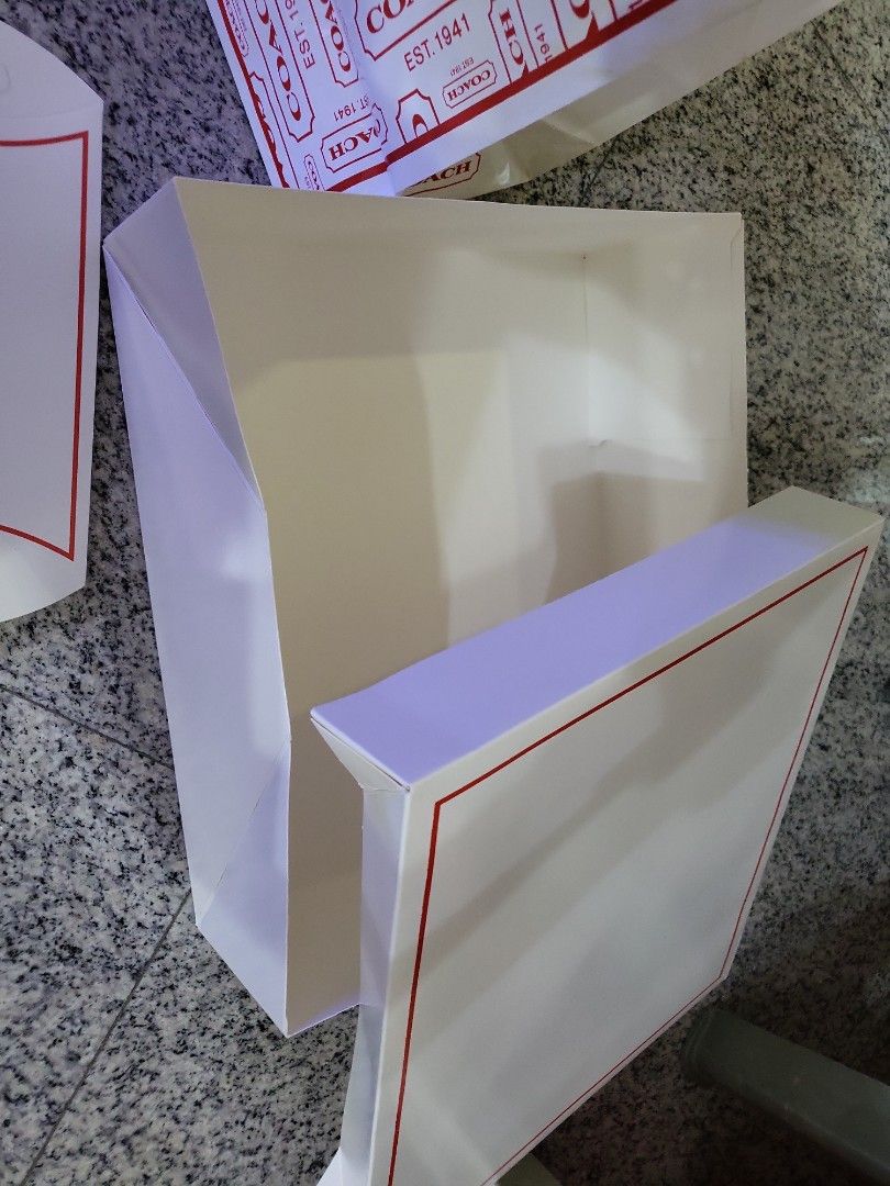 Coach paper bag and boxes, Luxury, Accessories on Carousell