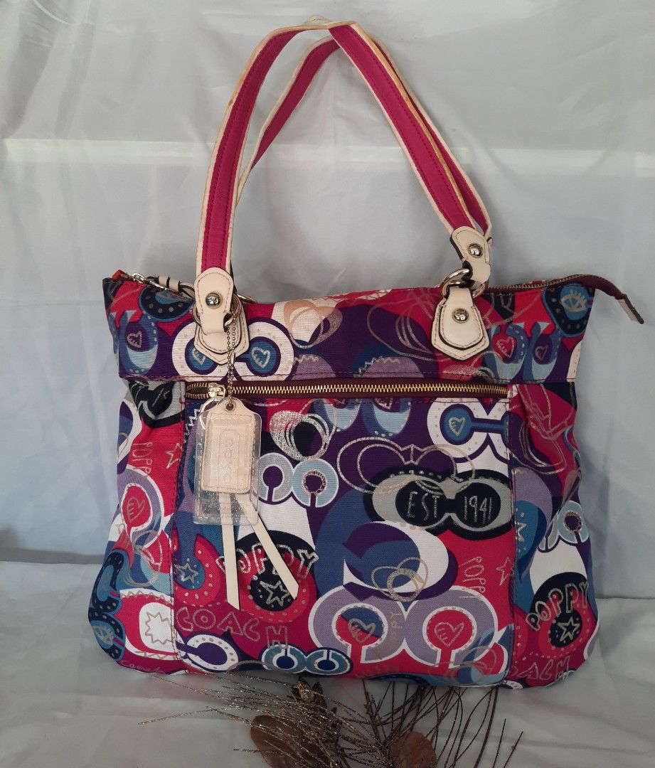COACH POPPY TOTEBAG Barang Mewah Tas Dompet di Carousell