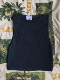 Cotton On high boat neck tank in turquoise