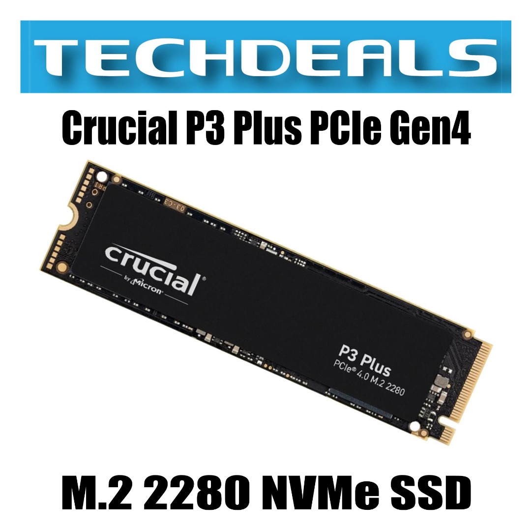 Crucial P3 500GB NVME M.2 SSD, Computers & Tech, Parts