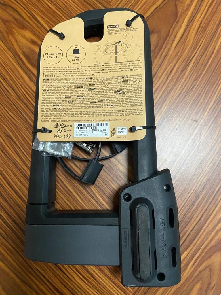 Decathlon Bike Lock ELOPS BTWIN 920, Sports Equipment, Bicycles & Parts, Parts & Accessories on