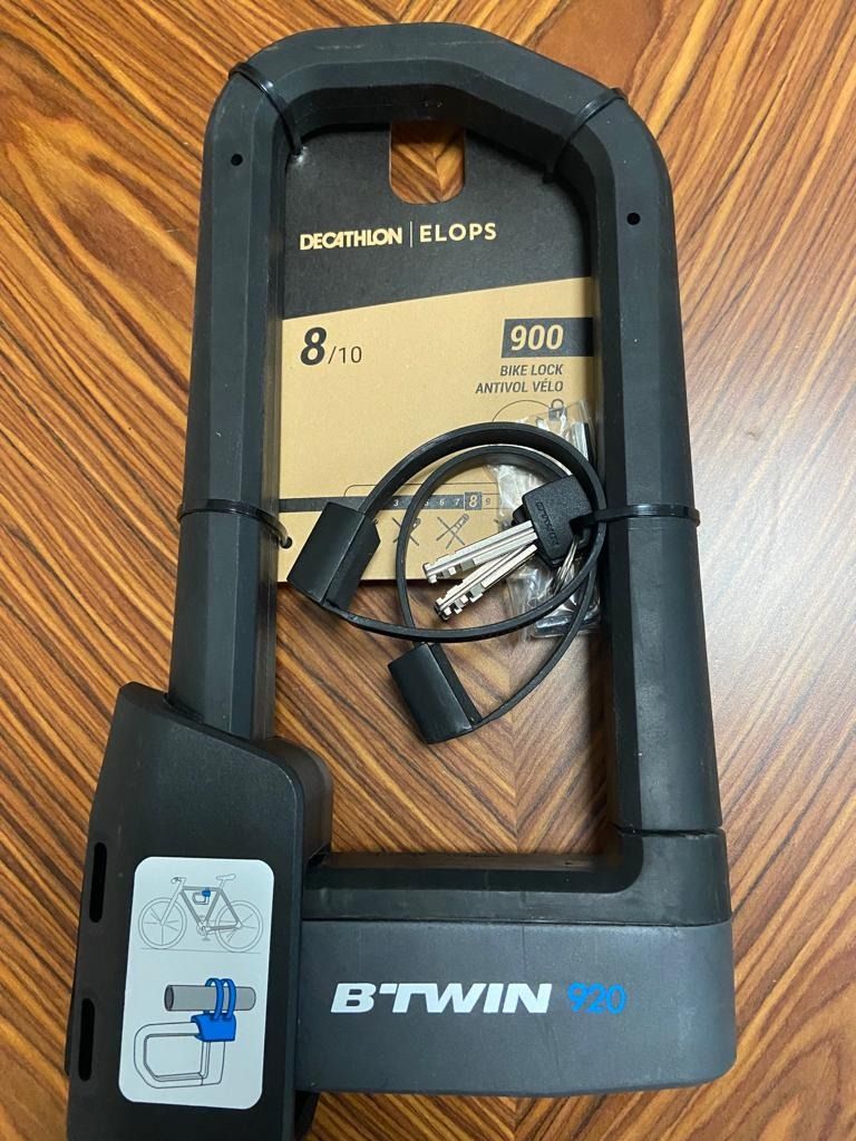 Decathlon Bike Lock ELOPS BTWIN 920, Sports Equipment, Bicycles & Parts, Parts & Accessories on