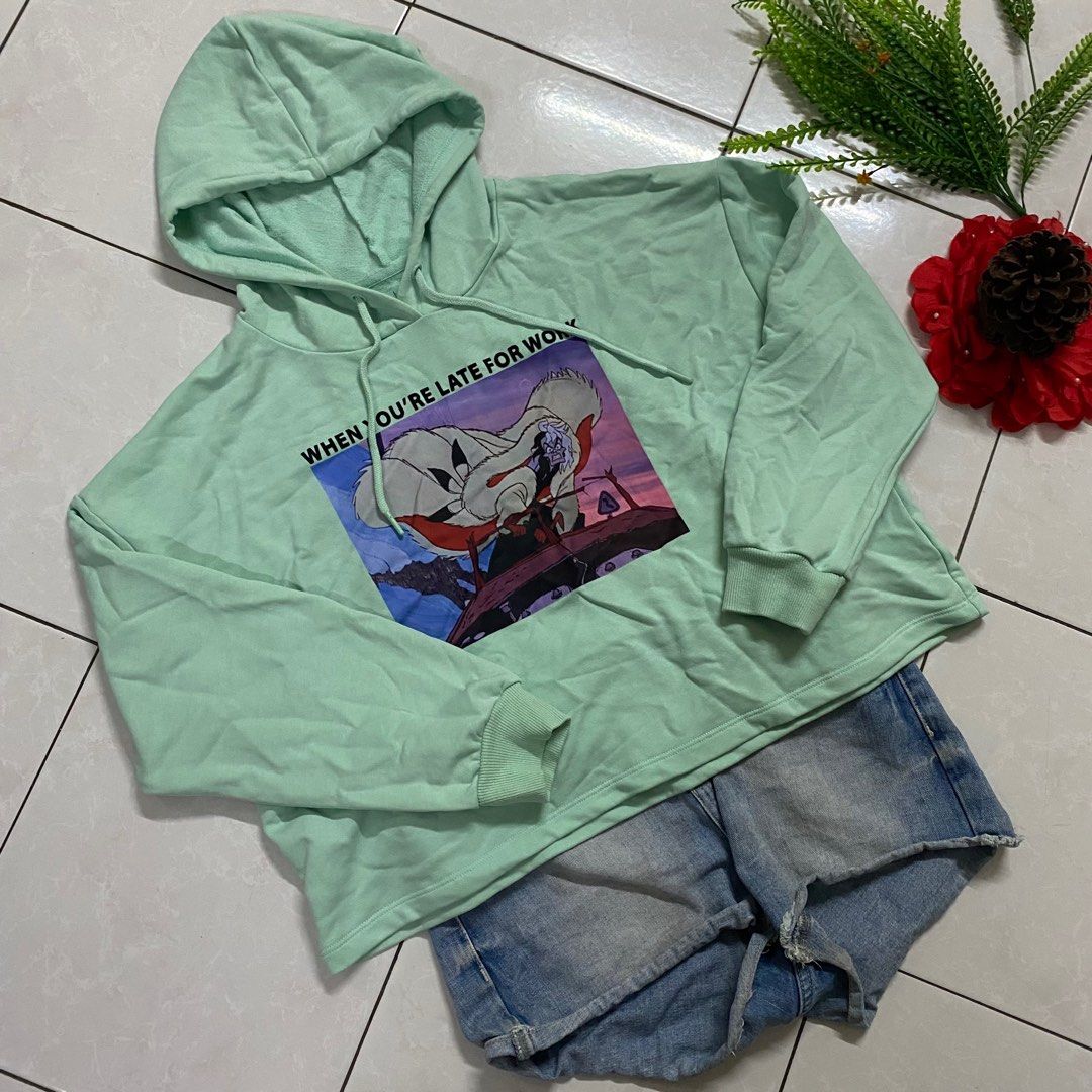 Disney crop top hoodie hot sale