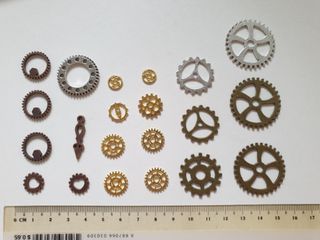 DIY charms gear and music notes