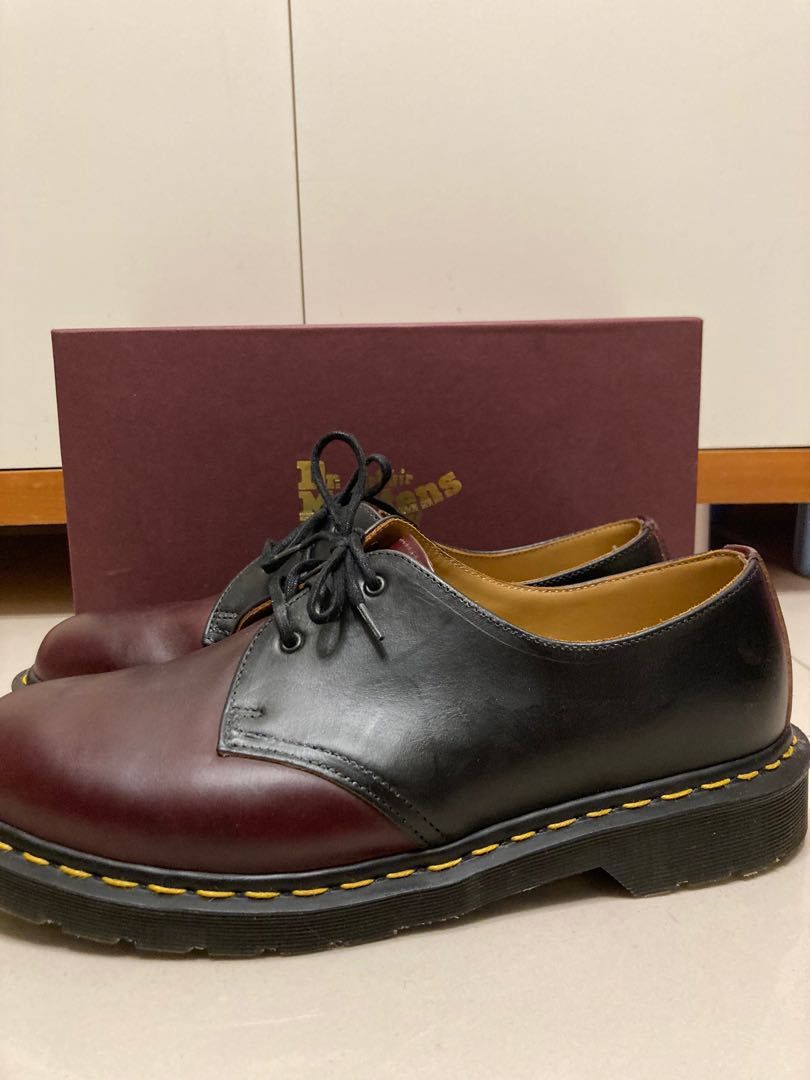 DR. MARTENS 1461 BLACK BURGUNDY CHROME EXCEL
