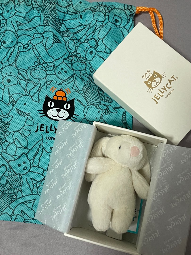 EXCLUSIVE Jellycat Bashful Bunny Cream Bag Charm Hobbies Toys
