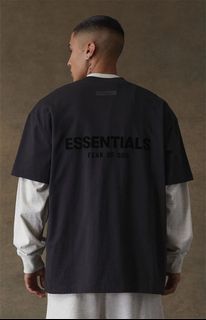 INSTOCK Fear of god essentials black tee shirt