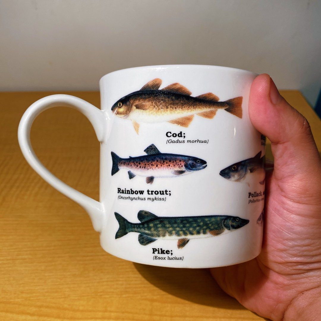 Fish yearbook mug (Category: Coffee & Tea Tableware) located in Davao. Submitted by out.with.the.old (Listing ID 1197971971, Image 1). Description: Condition 7/10 For all the anglers out there.