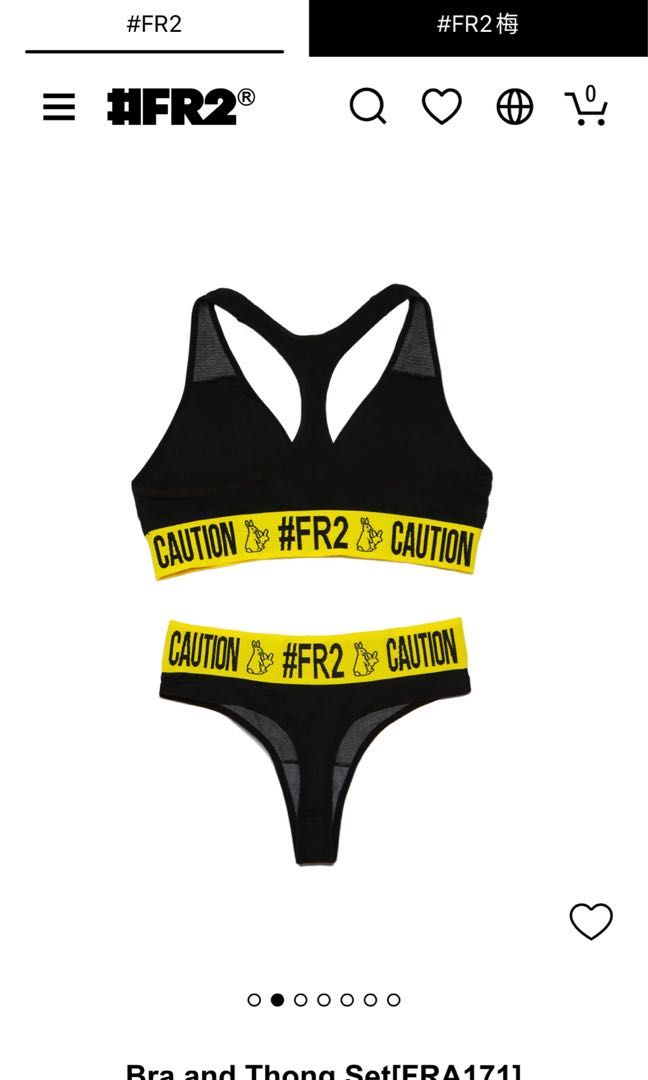 Fr2 bra and thong set 現貨（Size: M) Fxxking rabbits Bra T back