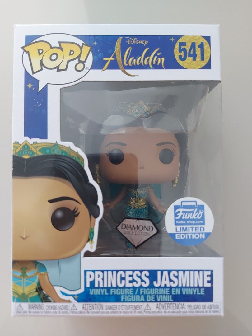 Funko Pop Disney Aladdin 541 - Princess Jasmine (Funko Shop exclusive  Diamond), Hobbies & Toys, Toys & Games on Carousell