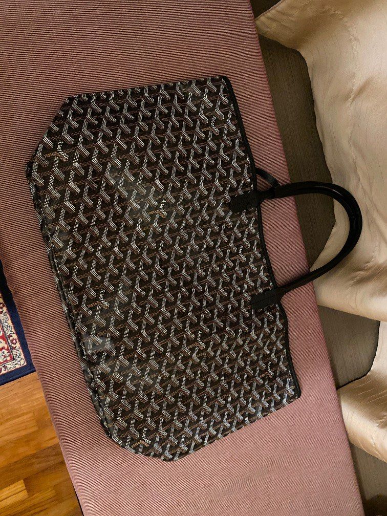Goyard Black Saint Louis PM Monogram Shopper Shoulder Tote Bag – Valuxre