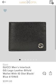 Gucci men's interlocking wallet