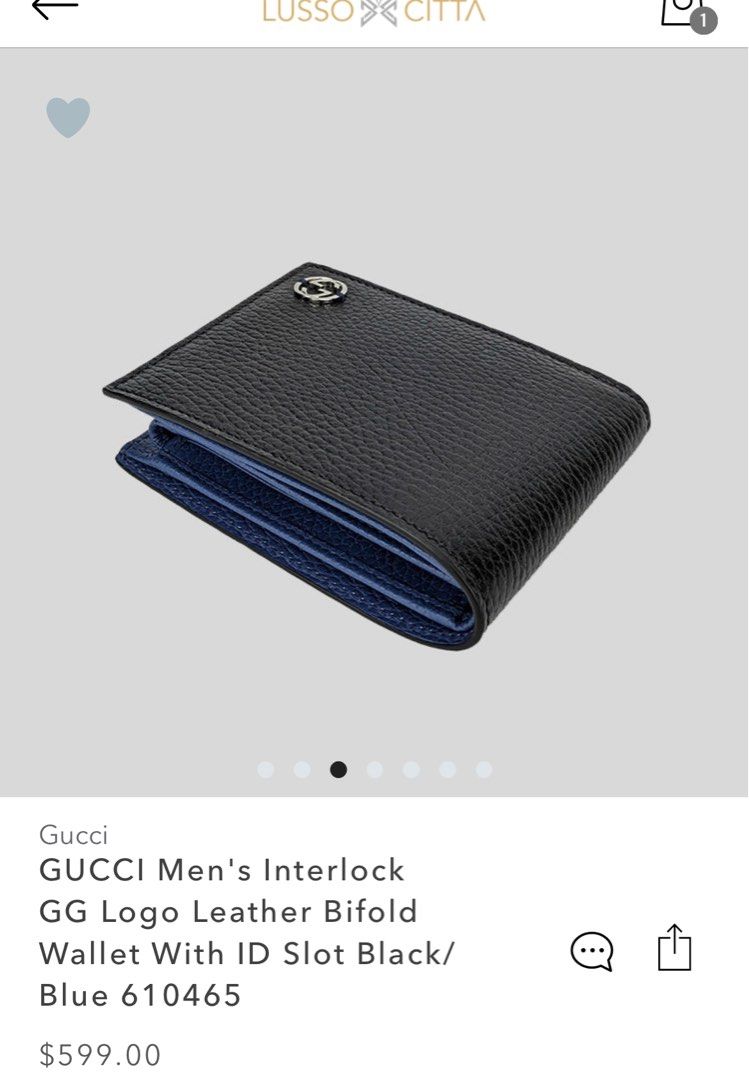 Gucci men's interlocking wallet, Luxury, Bags & Wallets on Carousell