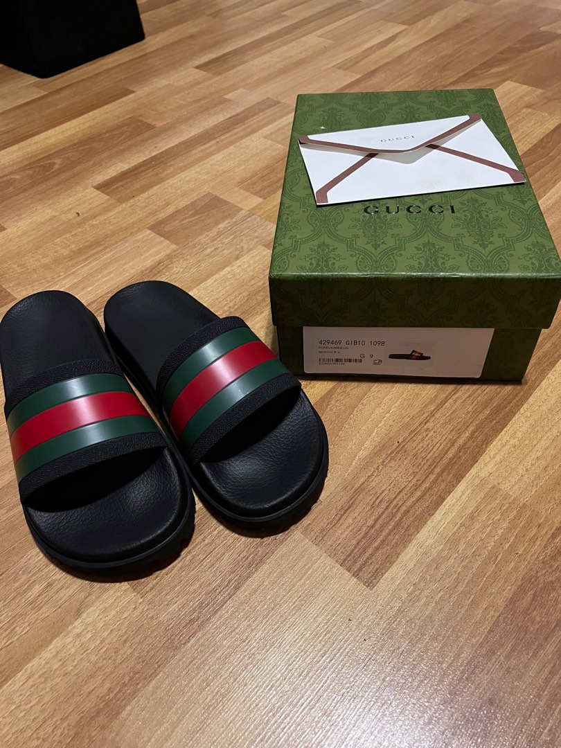 Gucci Slides, Men's Fashion, Footwear, Flipflops and Slides on Carousell