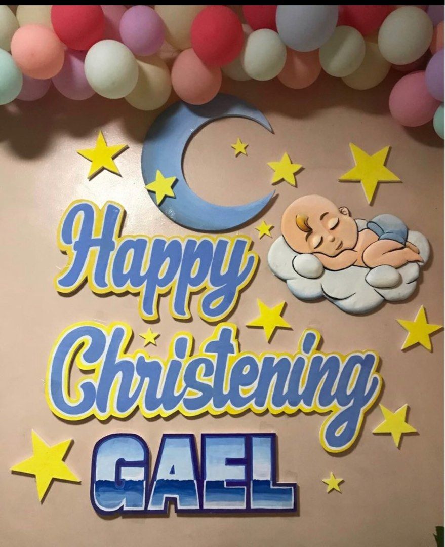 Happy christening sale banner