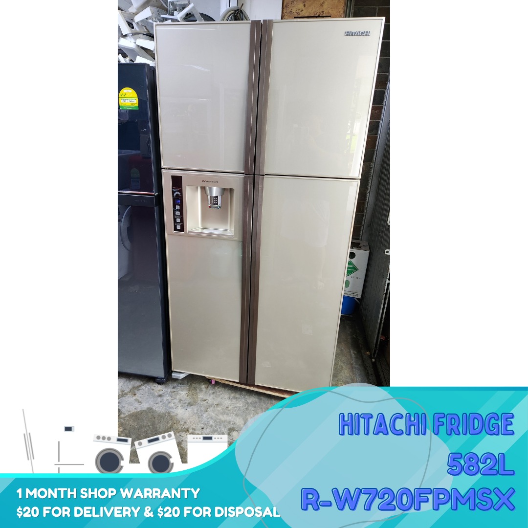 HITACHI Side by Side Fridge 582L RW720FPMSX, TV & Home Appliances