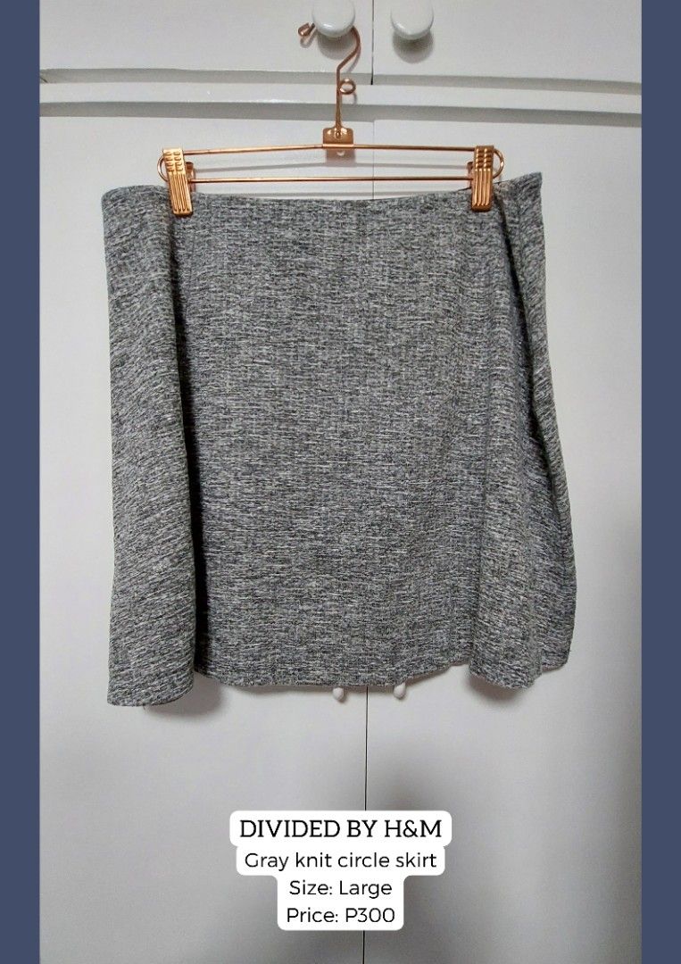 H&M plus size gray knit circle skirt (Category: Skirts) located in Cainta. Submitted by kilag21 (Listing ID 1197747670, Image 1). Description: .