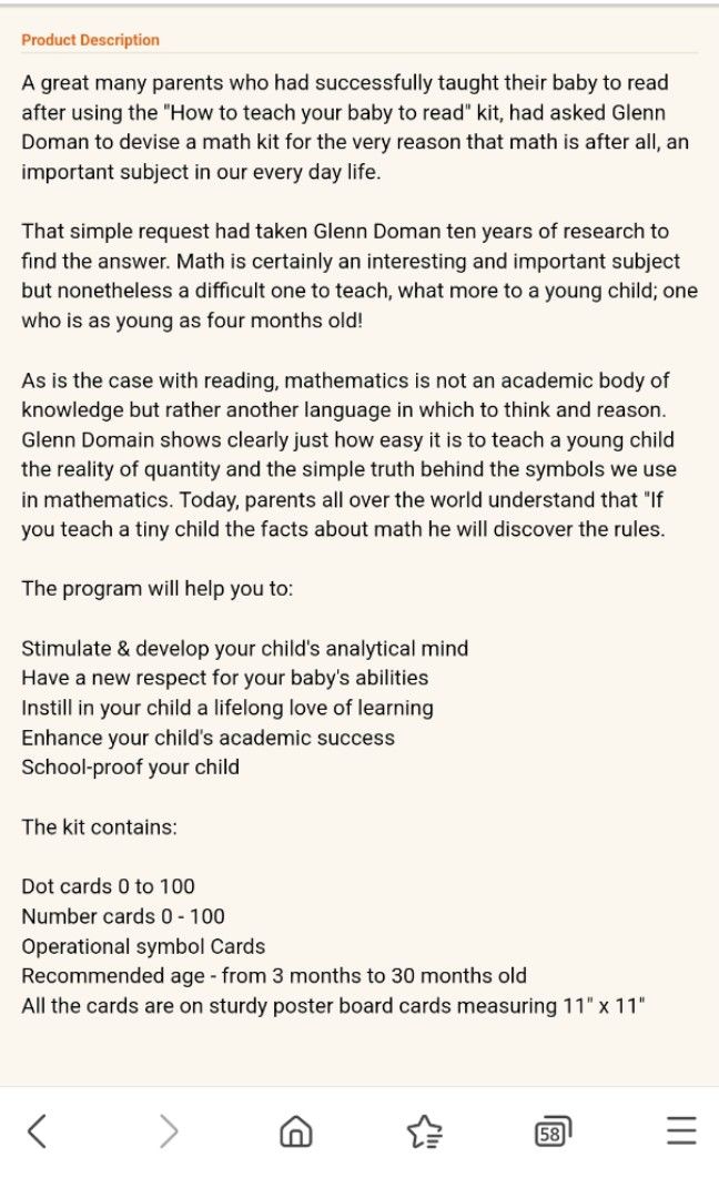 How to teach your baby Math Flash Cards and book, Babies & Kids, Infant ...